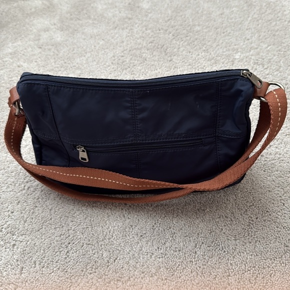 The Sak Esperato Hobo Bag | Navy with Tan Strap - Picture 4 of 11